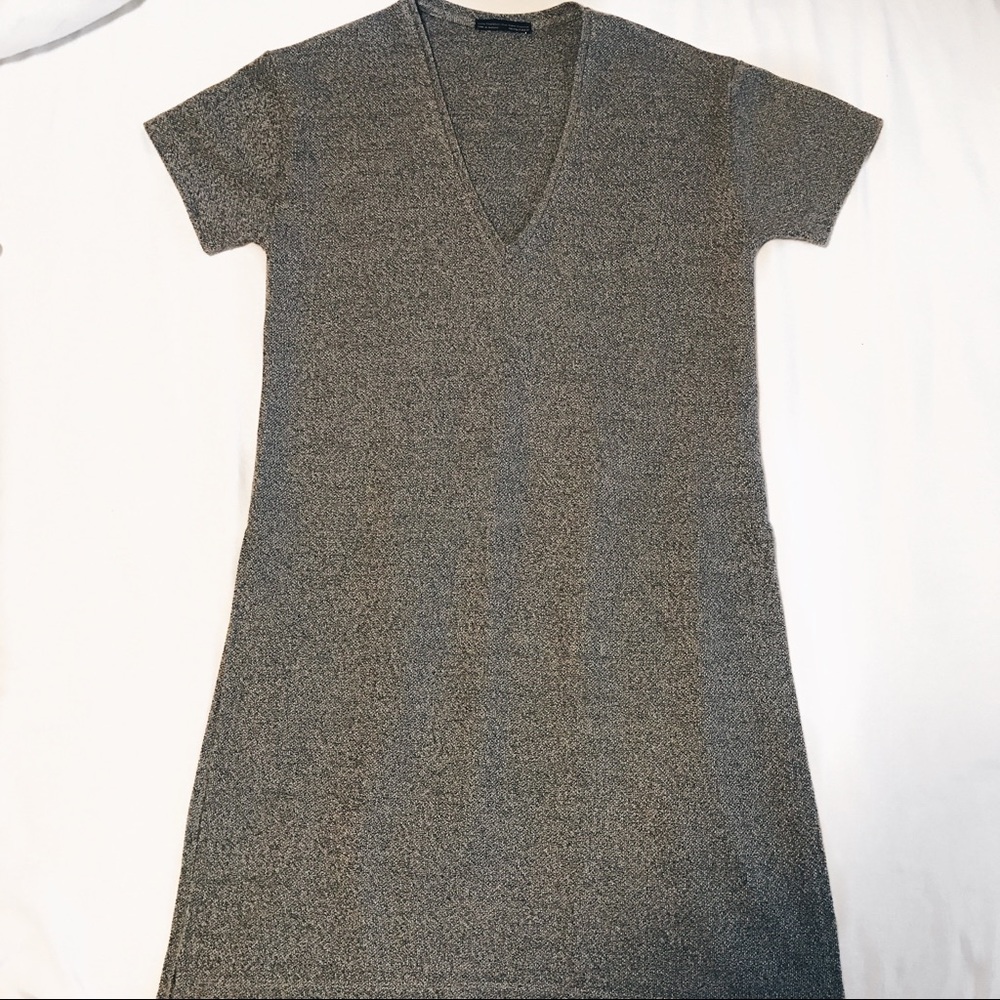 zara t-shirt v neck dress