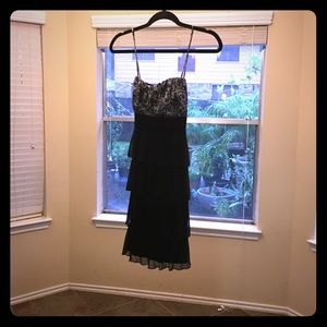 Black and white layered dress