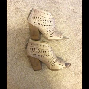 Cream booties size 7 1/2