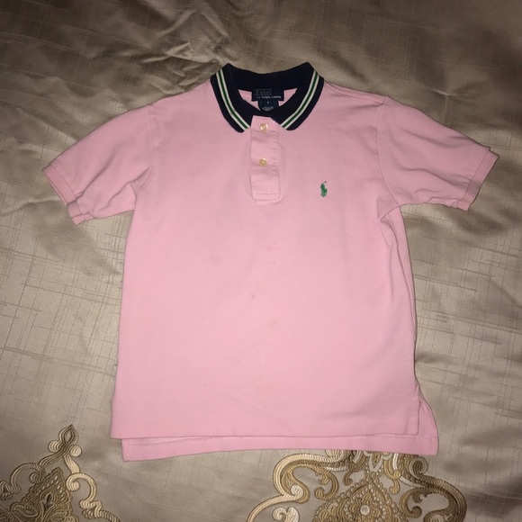 Boys RALPH LAUREN large pony bleach//tie dye look polo Shirt 2T /& 3T Genuine