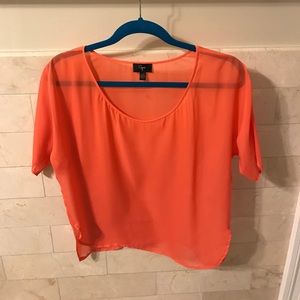 Aqua coral blouse size small