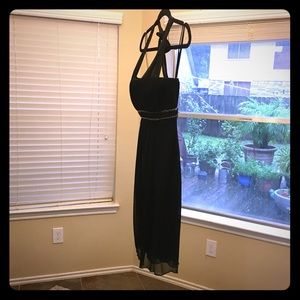 Black halter dress