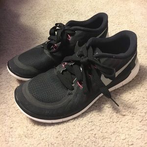 Nike Free 5.0 Women's Running Shoes Black and Pink