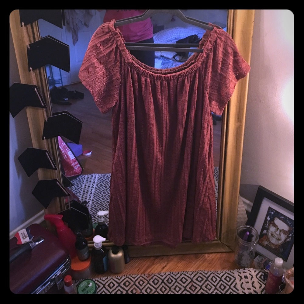 Lace Off-the-shoulder Babydoll Dress