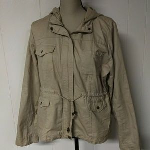 New Look tan utility jacket with hood