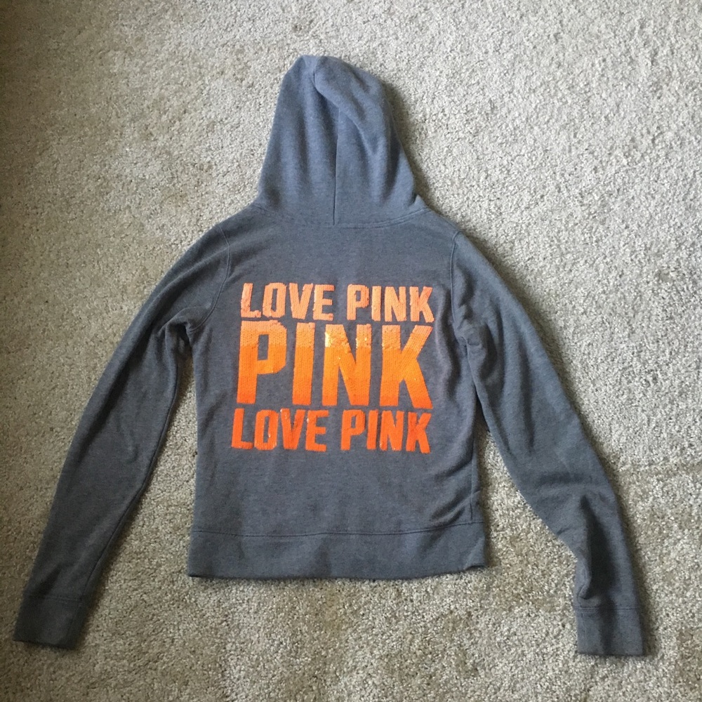 PINK! Victoria's Secret gray sequence jacket