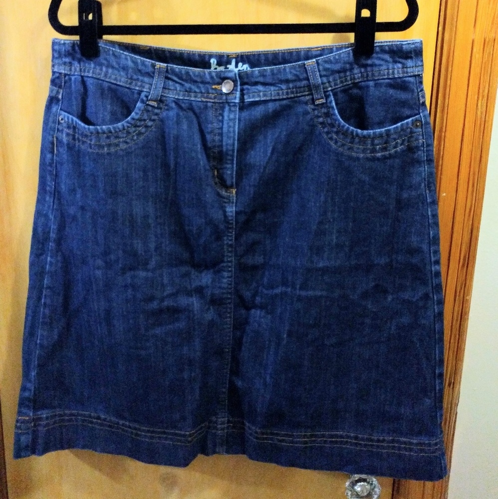 Boden Women's Chic Denim A-Line Skirt sz 14R