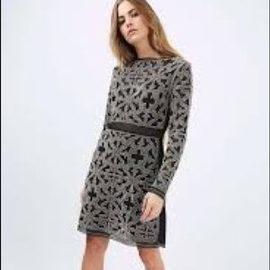 Topshop Velvet and Mesh Shift Dress