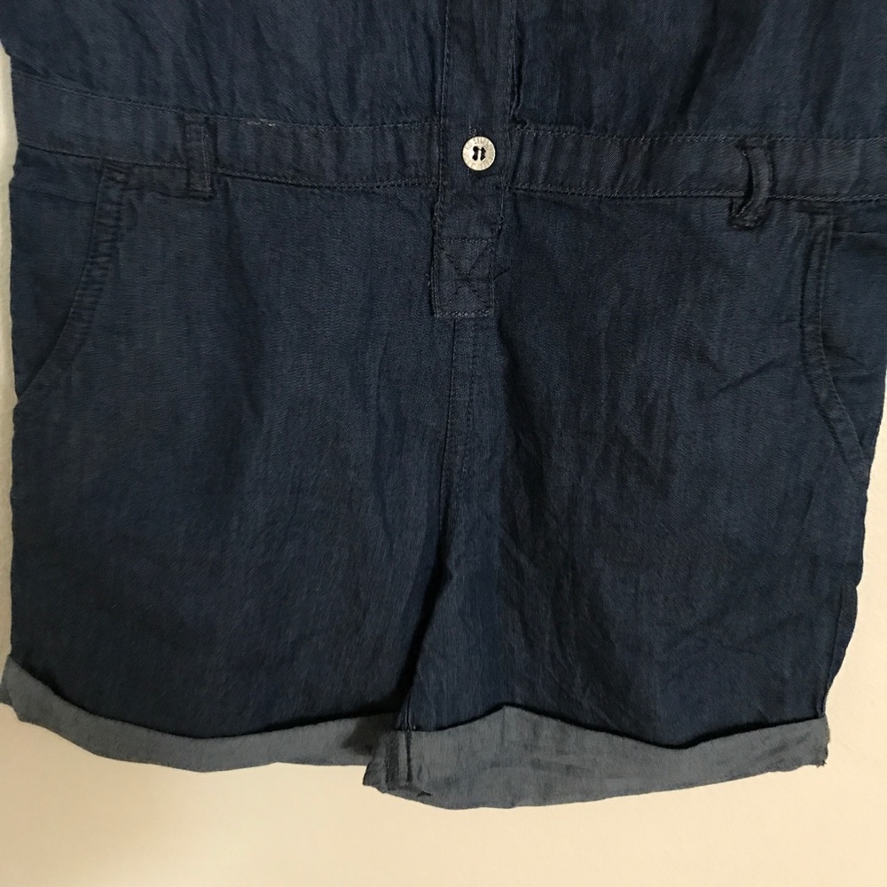 7 For All Mankind Little Girl Denim Romper - Picture 2 of 6