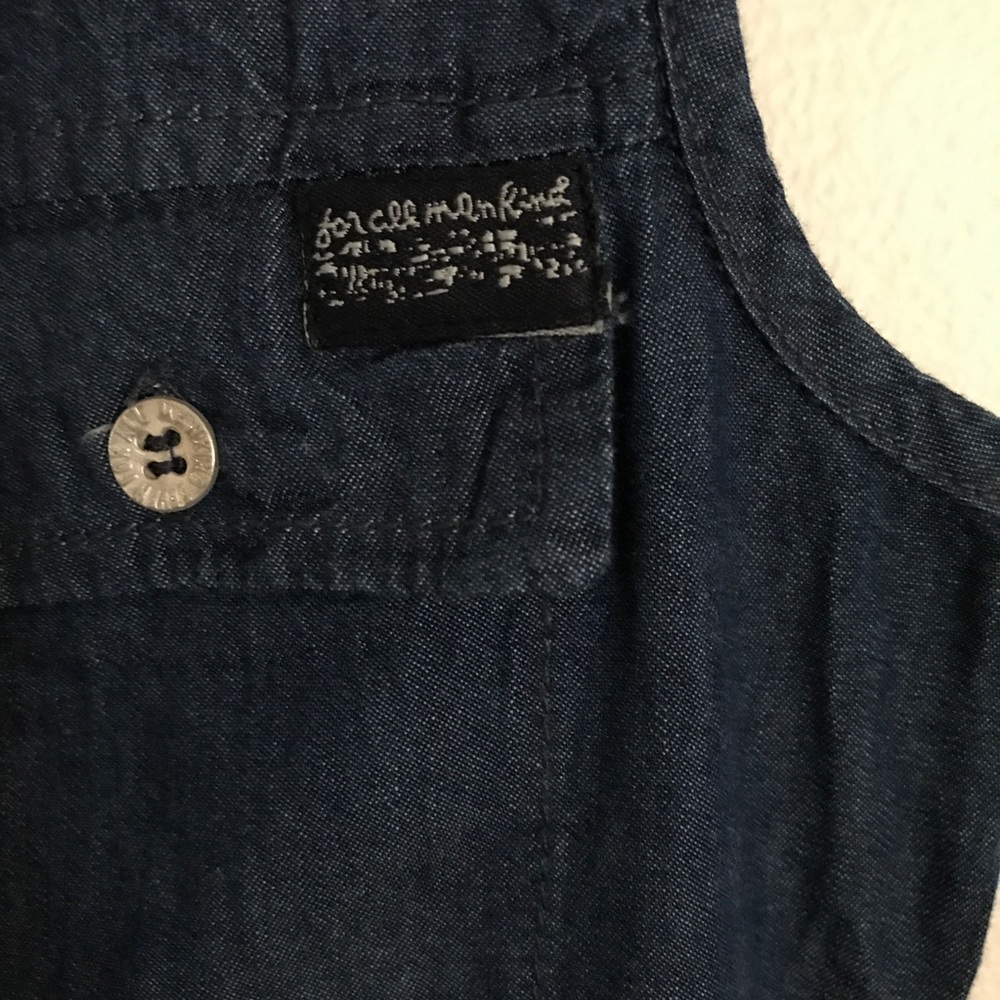 7 For All Mankind Little Girl Denim Romper - Picture 5 of 6