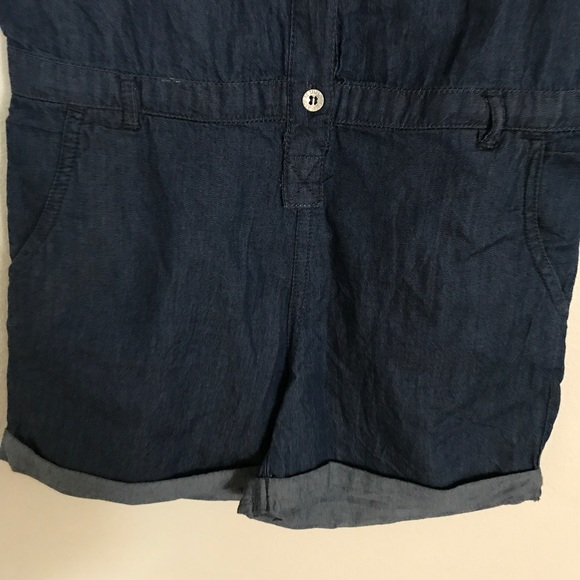 7 For All Mankind Little Girl Denim Romper - Picture 2 of 6