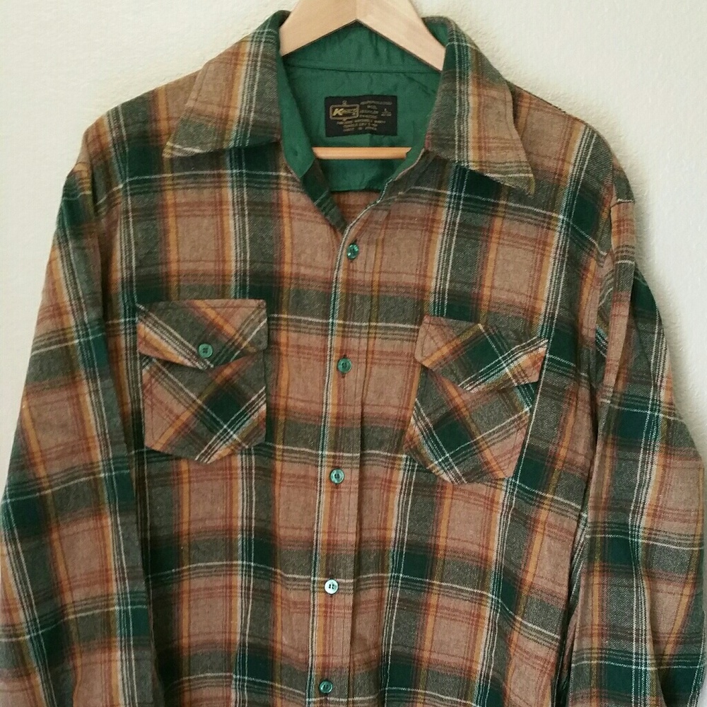 !!!SALE!!! Vintage Men's Wool Kmart Shirt L