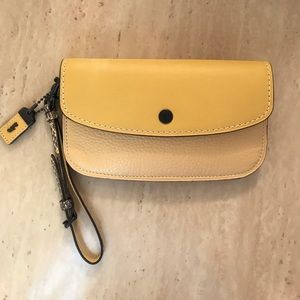 NWOT COACH Colorblock Snake Handle Clutch