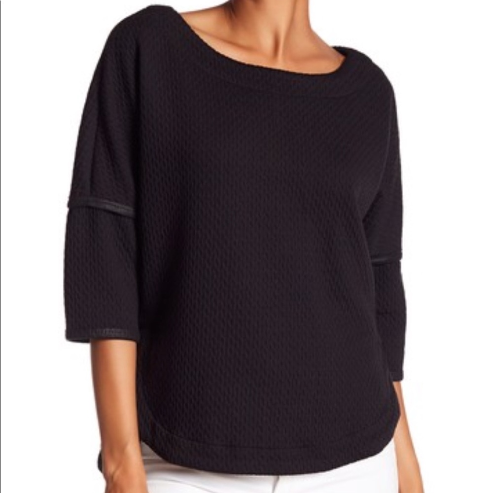 Max Studio Textured Ponte top