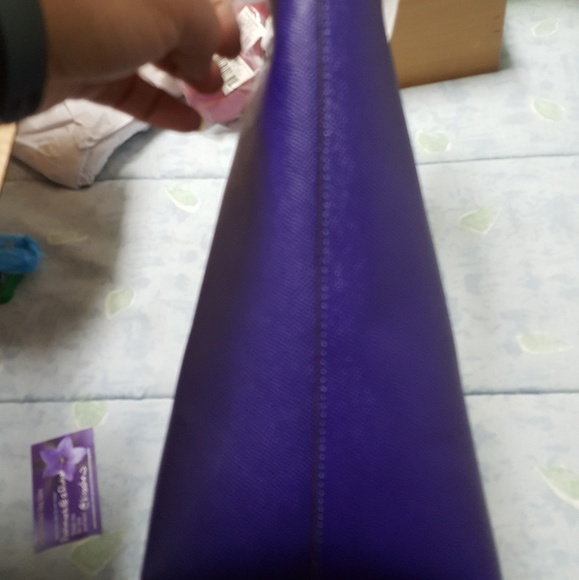 NWT Coach crossgrain tote in purple - Picture 3 of 8