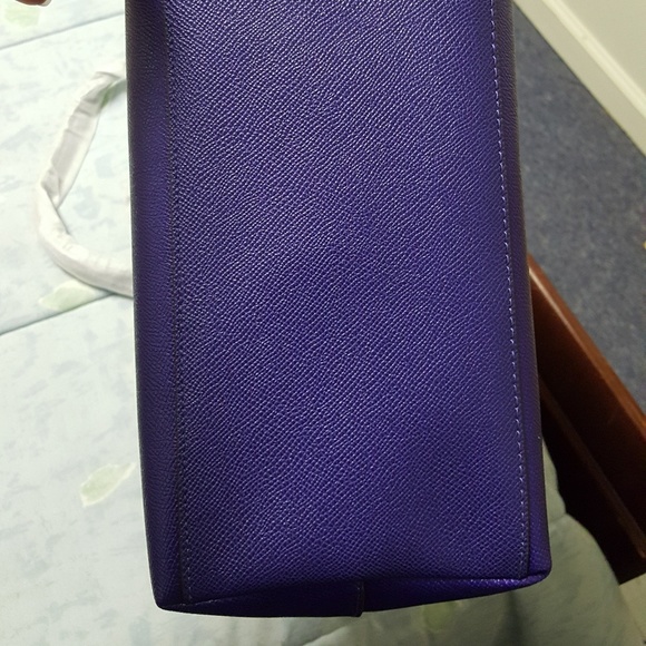 NWT Coach crossgrain tote in purple - Picture 4 of 8