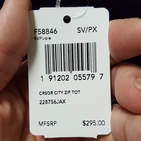 NWT Coach crossgrain tote in purple - Picture 7 of 8