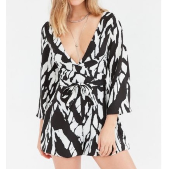Urban Outfitters Dresses & Skirts - {NWOT}Printed Tie Waste Romper