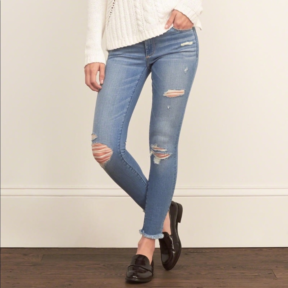 CORE RISE ANKLE SUPER SKINNY JEANS