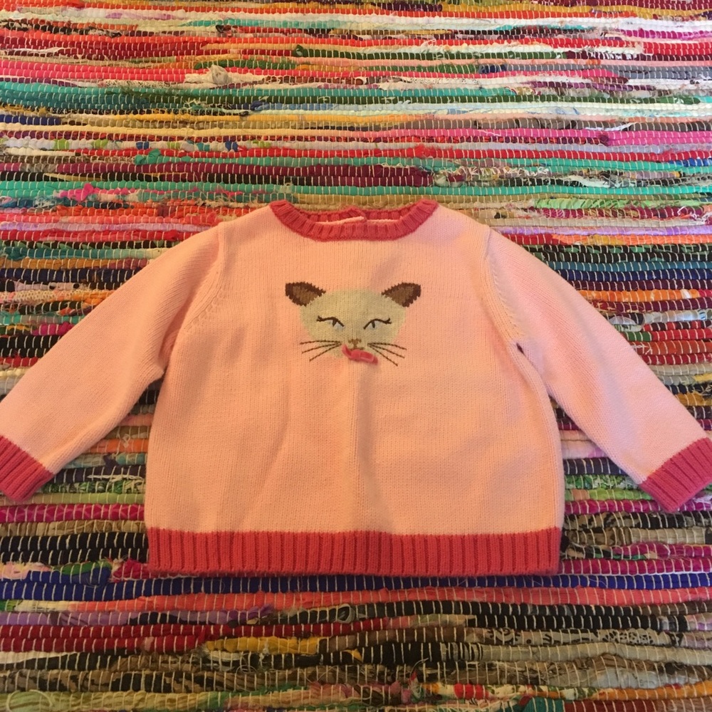 😻Gymboree kitty sweater 12-18 mos😻