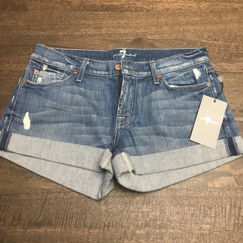7 for all Mankind denim shorts size 28