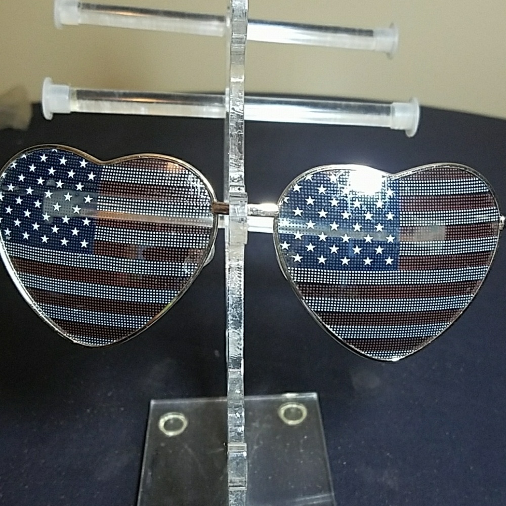 USA Heart - shaped Aviator Sunglasses