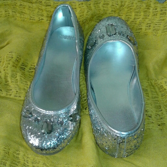 GYMBOREE GIRLS SLIVER GLITTERY SLIPPERS - Picture 4 of 4