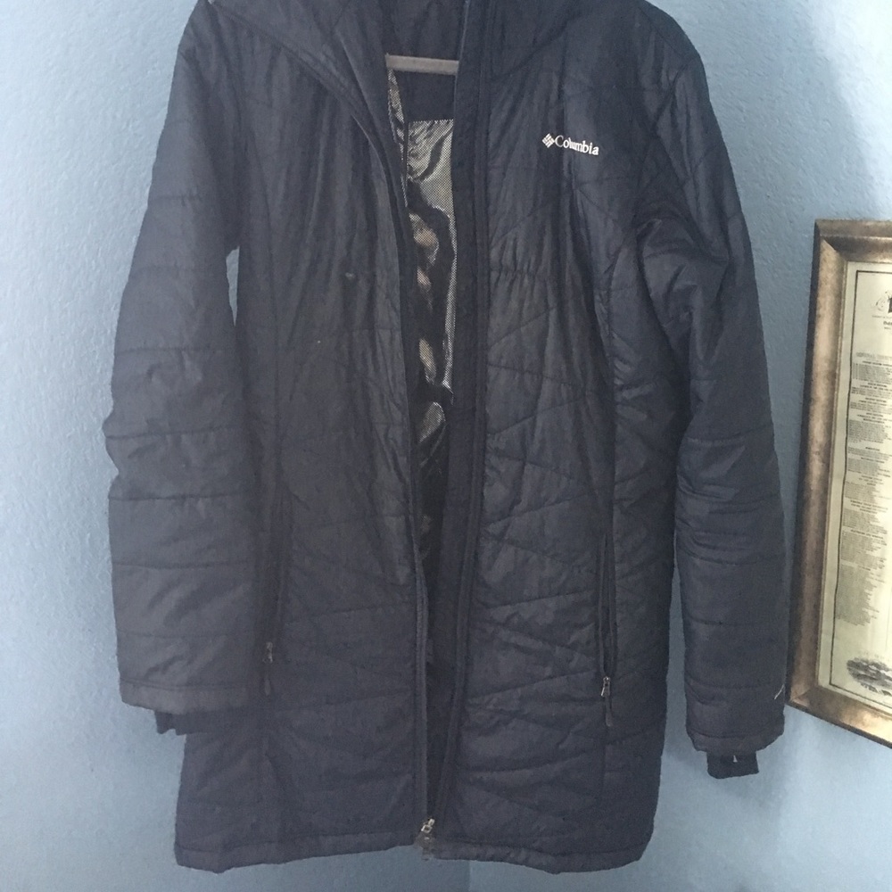 Long Columbia Puffer Jacket With Omni Heat