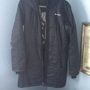 Long Columbia Puffer Jacket With Omni Heat