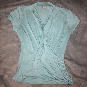 TED BAKER LONDON WRAP TOP WITH TIE