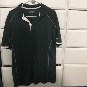 Green Nike golf shirt