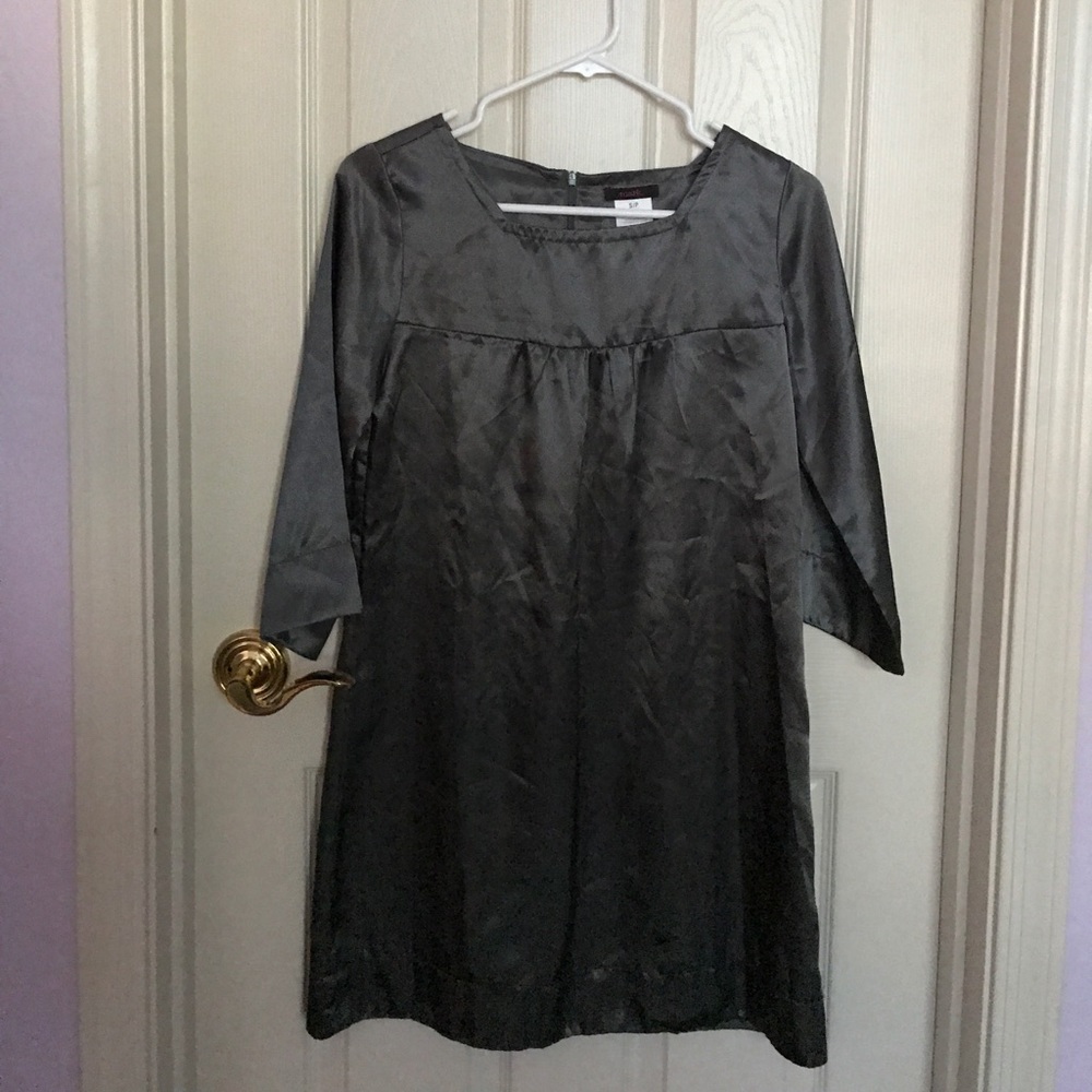 Grey 3/4 Sleeve Tunic Dress