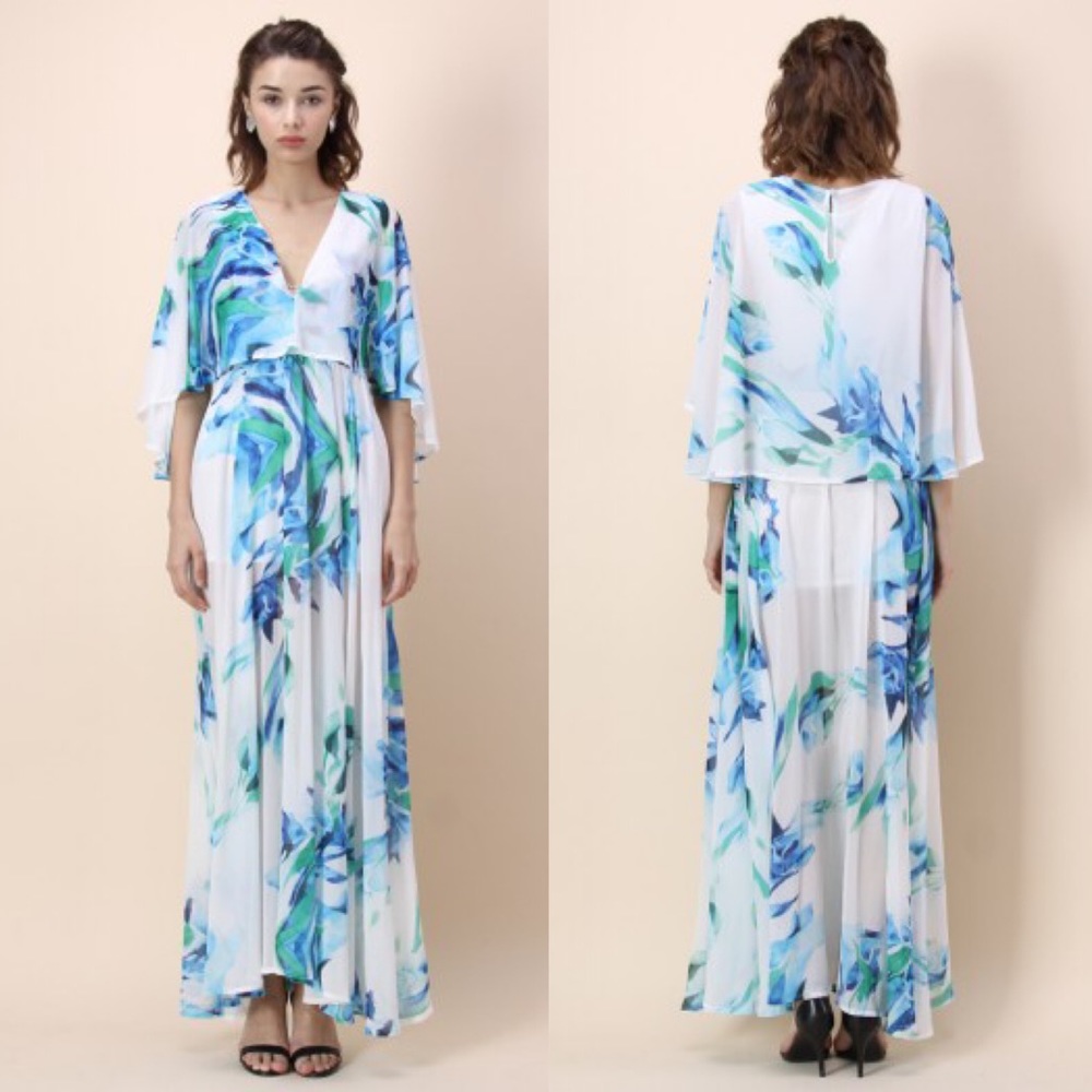 Flowy Vneck Maxi Dress
