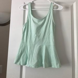 Mint green preplum top