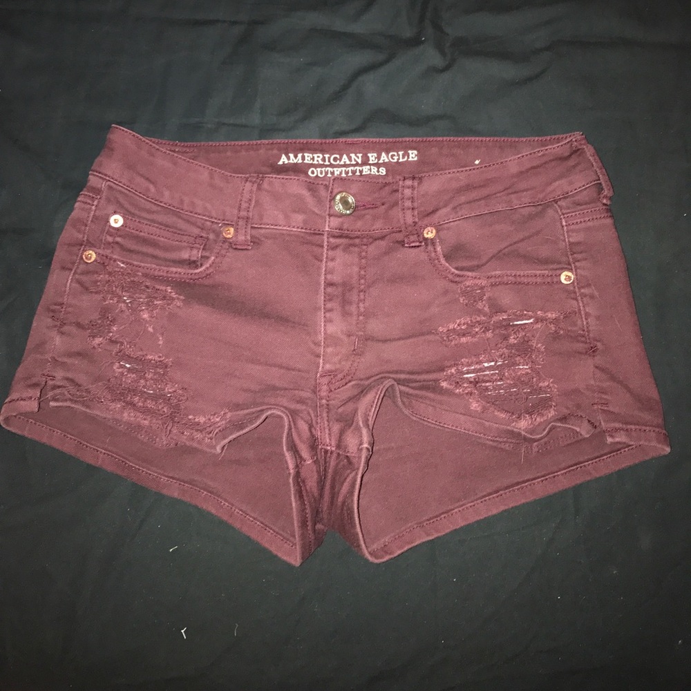 Maroon AE shorts