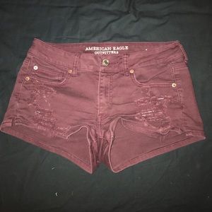 Maroon AE shorts