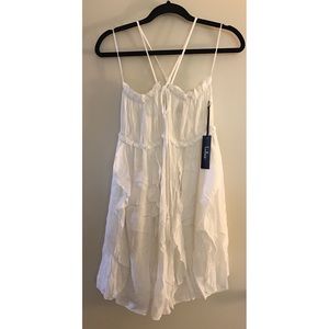 Lulus white flowy mini dress - size small NWT