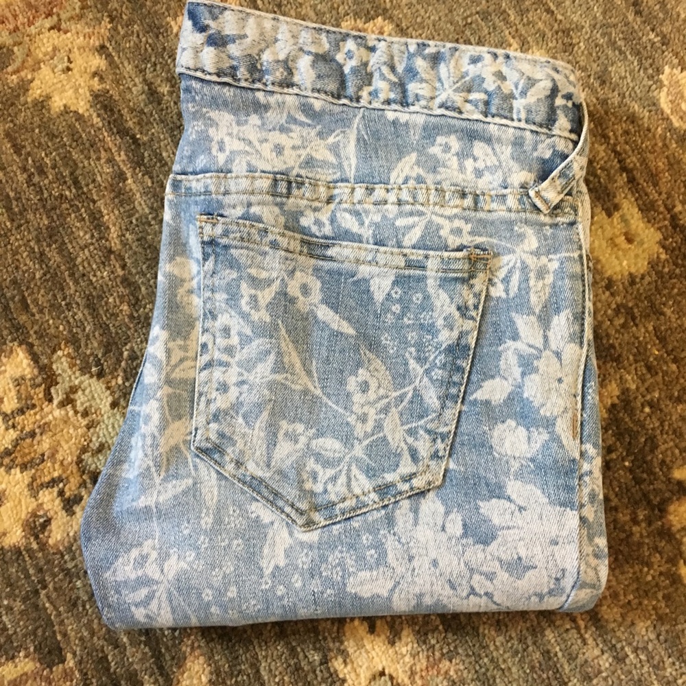 Free people floral print jeans