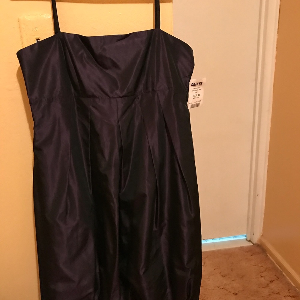 Dark purple satin dress