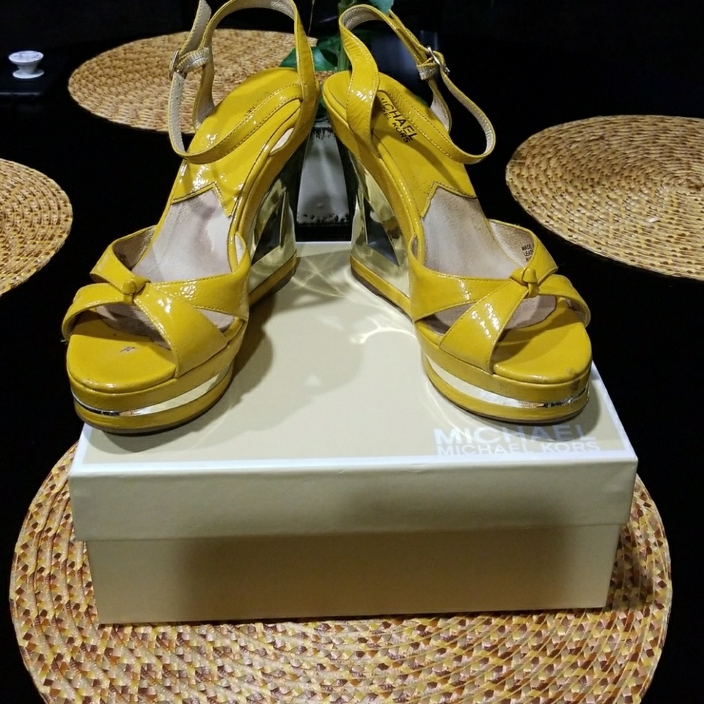 Yellow Michael Kors Wedges
