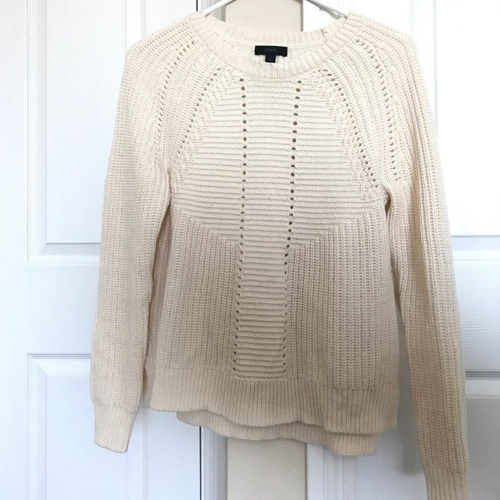 J. Crew White/Cream Sweater
