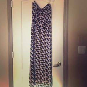 Chevron Strapless Dress