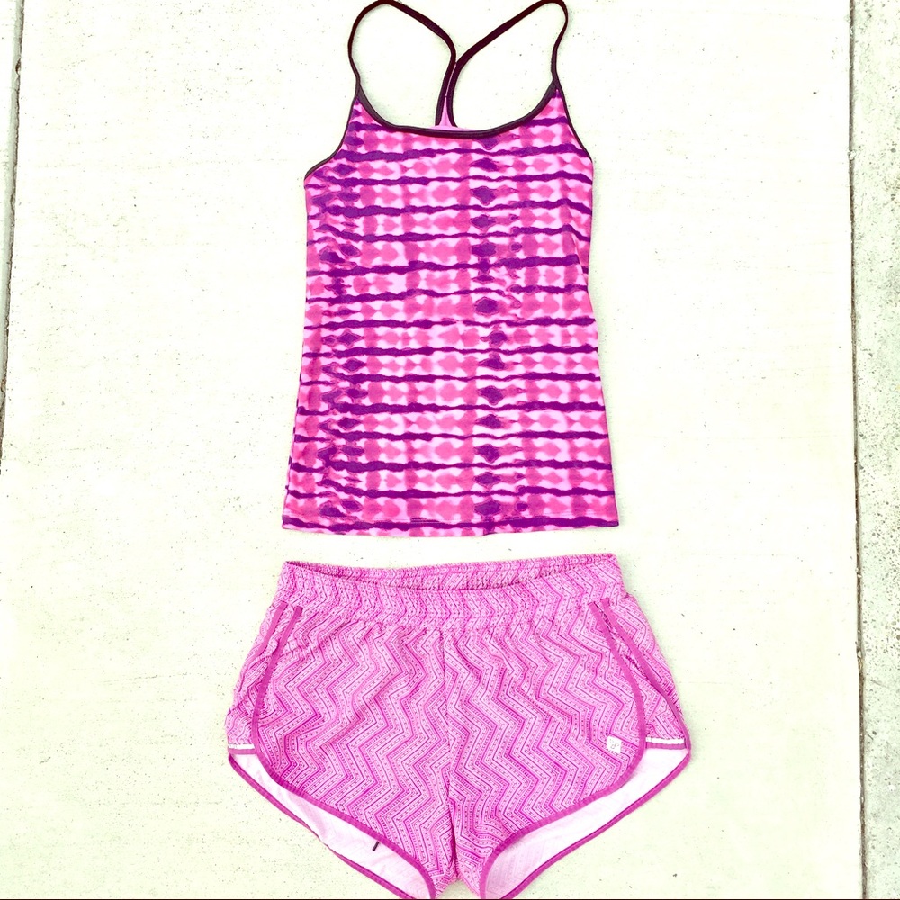 Women's Running Shorts and Tank top set bundle