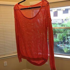 Orange woven sweater