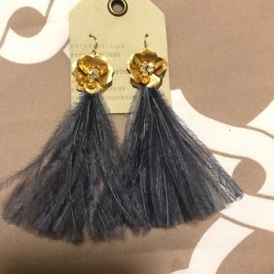 Anthropologie Feather Earrings