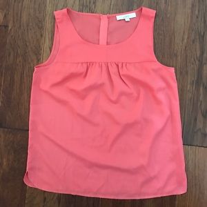 LOFT Orange Sleeveless Blouse