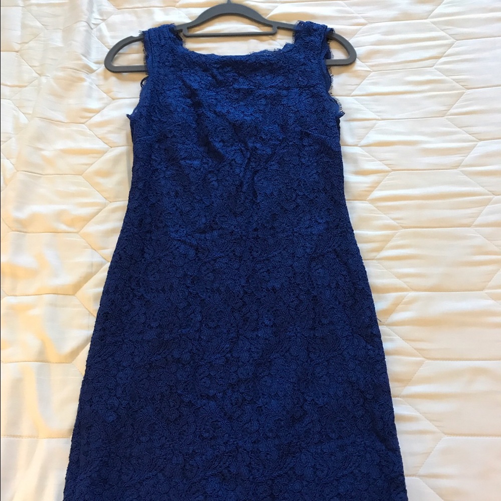 Adrianna Papell Boatneck Lace Sheath Dress