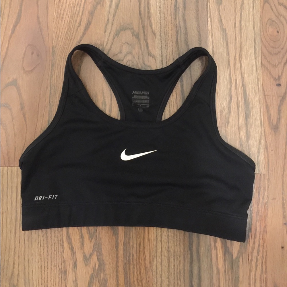 Black Nike sports bra
