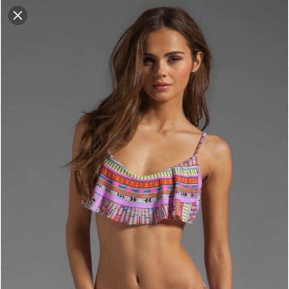 🔆Sale🔆🌴 Mara Hoffman Printed Ruffle Bikini Top