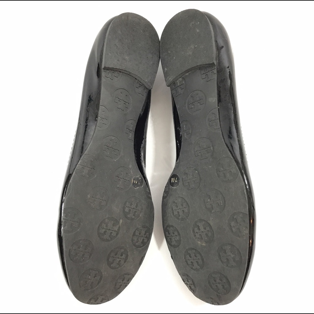 Tory Burch Reva 7.5 Black Flats Patent Leather - Picture 4 of 4